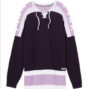 New Victoria Secret PINK Varsity Lace jersey